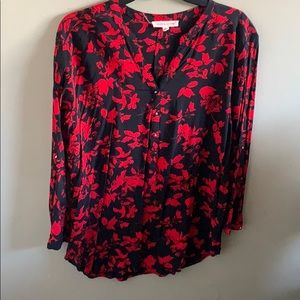 Beautiful red and black floral shirt